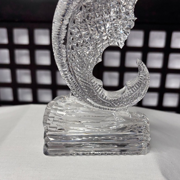 🤍 Waterford Crystal Seahorse Figurine 7" Vintage Retired Ireland Collectible 🤍 - Picture 7 of 16